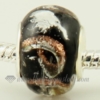 european foil murano glass beads for fit charms bracelets black