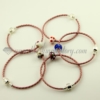 european leather charms bracelets with murano glass beads assorted