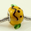 european murano glass charm beads for fit charms bracelets yellow
