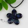 flower fancy color with lines dichroic foil glass necklaces with pendants design B