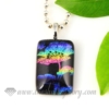 flower handmade dichroic glass necklaces pendants jewelry design A
