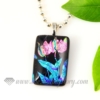 flower handmade dichroic glass necklaces pendants jewelry design C