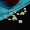 flower rose necklaces and bracelets jewelry sets silver
