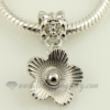 flower silver plated european charms fit for bracelets silver