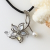 flower white penguin seashell mother of pearl oyster sea shell freshwater pearl rhinestone pendants for necklaces design A