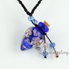 flowers inside aromatherapy pendants necklace empty small glass vial necklace pendants wholesale supplier italian murano glass with flower design A