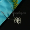 four clover pendant 925 sterling silver plated necklaces jewelry silver