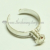 free size finger rings for large hole charms beads silver