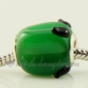 fruits lampwork glass beads for fit charms bracelets green