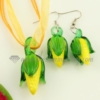 fruits venetian murano glass pendants and earrings jewelry design F
