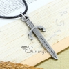 genuine leather antiquity silver knife pendant adjustable long necklaces design B