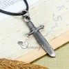 genuine leather antiquity silver knife pendant adjustable long necklaces design A