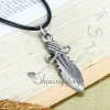 genuine leather antiquity silver knife pendant adjustable long necklaces design I