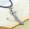 genuine leather antiquity silver knife pendant adjustable long necklaces design H