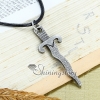 genuine leather antiquity silver knife pendant adjustable long necklaces design E