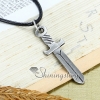 genuine leather antiquity silver knife pendant adjustable long necklaces design C