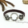 genuine leather bracelets woven bracelet skull bracelet macrame bracelet design D