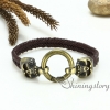 genuine leather bracelets woven bracelet skull bracelet macrame bracelet design F