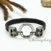 genuine leather bracelets woven bracelet skull bracelet macrame bracelet design H