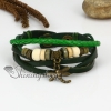 genuine leather multi layer dragonfly charm wrap bracelets design B