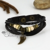 genuine leather multi layer wings charm wrap bracelets design A