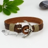 genuine leather double layer anchor snap wrap bracelets design B