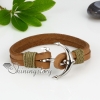 genuine leather double layer anchor snap wrap bracelets design C