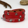 genuine leather three layer triple layer star round snap wrap bracelets design C