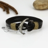 genuine leather two layer double layer anchor snap wrap bracelets design A