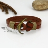 genuine leather two layer double layer anchor snap wrap bracelets design B