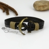 genuine leather two layer double layer anchor snap wrap bracelets design E