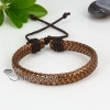 genuine leather woven drawstring wrap bracelets design K