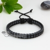 genuine leather woven drawstring wrap bracelets design G