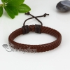 genuine leather woven drawstring wrap bracelets design I