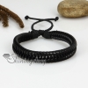 genuine leather woven drawstring wrap bracelets design A
