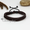 genuine leather woven drawstring wrap bracelets design B