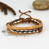 genuine leather woven multi layer drawstring wrap bracelets design B