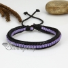genuine leather woven multi layer drawstring wrap bracelets design A