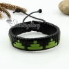 genuine leather woven wristbands adjustable drawstring bracelets unisex design G