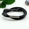 genuine leather wrap double layer wristbands bracelets unisex design E