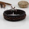 genuine leather wristbands adjustable drawstring bracelets unisex design B