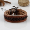 genuine leather wristbands adjustable drawstring bracelets unisex design A