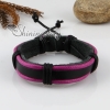 genuine leather wristbands adjustable drawstring warp bracelets unisex design A