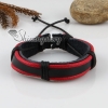 genuine leather wristbands adjustable drawstring warp bracelets unisex design B