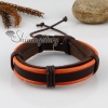 genuine leather wristbands adjustable drawstring warp bracelets unisex design C