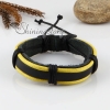 genuine leather wristbands adjustable drawstring warp bracelets unisex design D