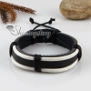 genuine leather wristbands adjustable drawstring warp bracelets unisex design E