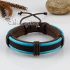 genuine leather wristbands adjustable drawstring warp bracelets unisex design G