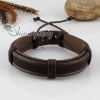 genuine leather wristbands adjustable drawstring warp bracelets unisex design H
