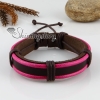 genuine leather wristbands adjustable drawstring warp bracelets unisex design I